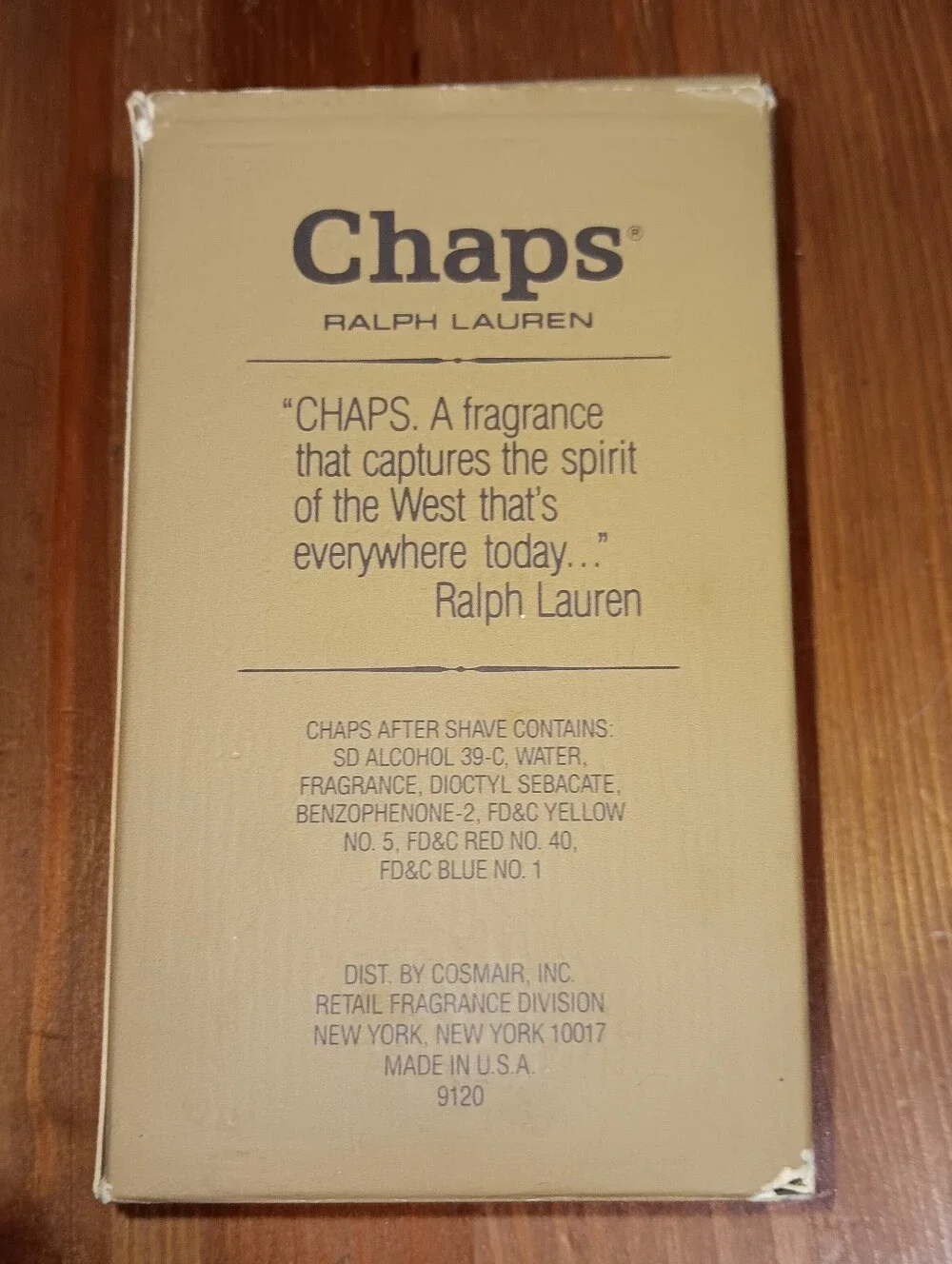 Ralph Lauren Chaps After Shave Vintage New In Box
